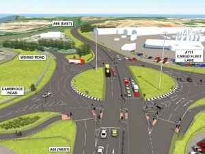 Drone Footage Shows Completed A66 Throughabout Works