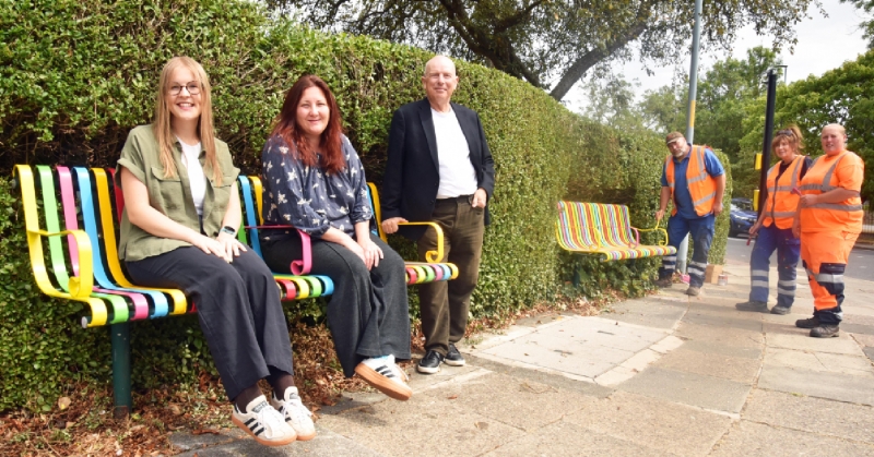 Buddy benches offer colourful cure for loneliness