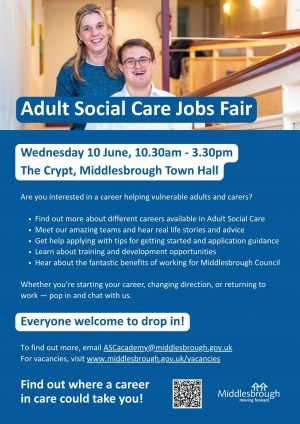 Adult Social Care Jobs Fair at Middlesbrough Town Hall